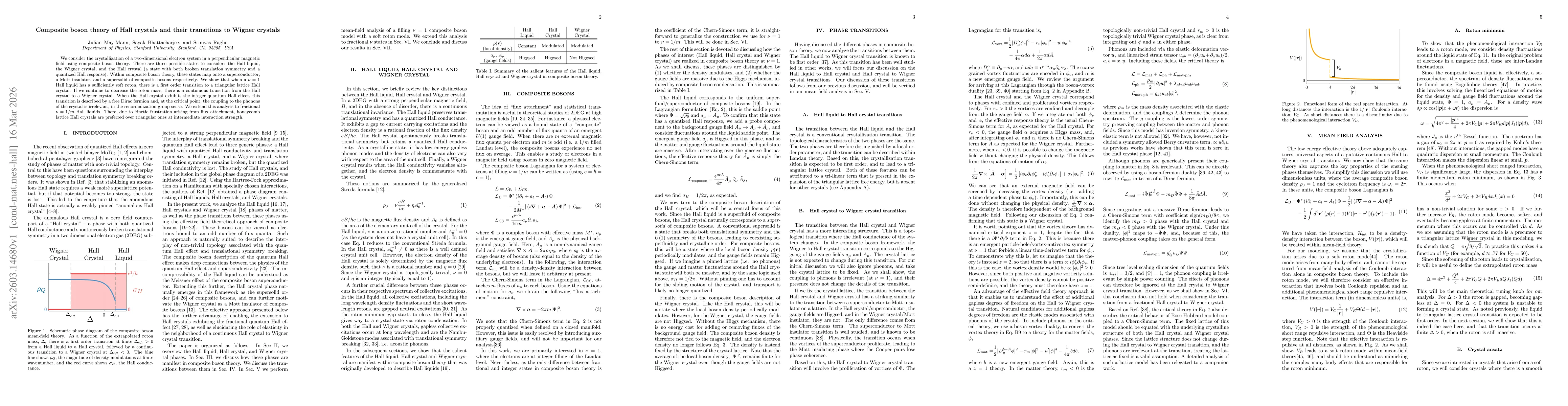 Thumbnail for Composite boson theory of Hall crystals and their transitions to Wigner crystals