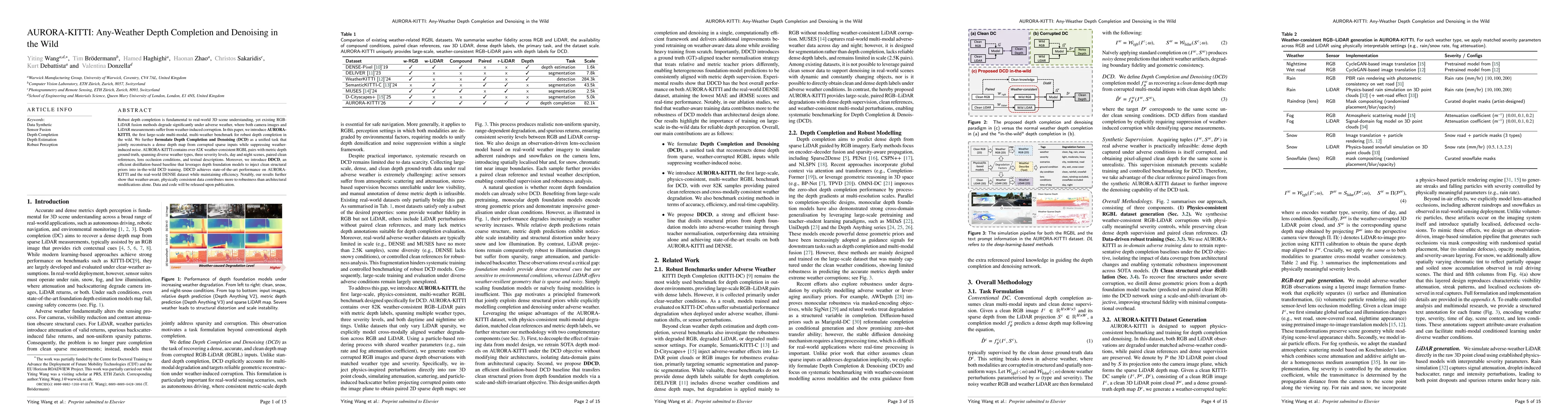 Thumbnail for AURORA-KITTI: Any-Weather Depth Completion and Denoising in the Wild