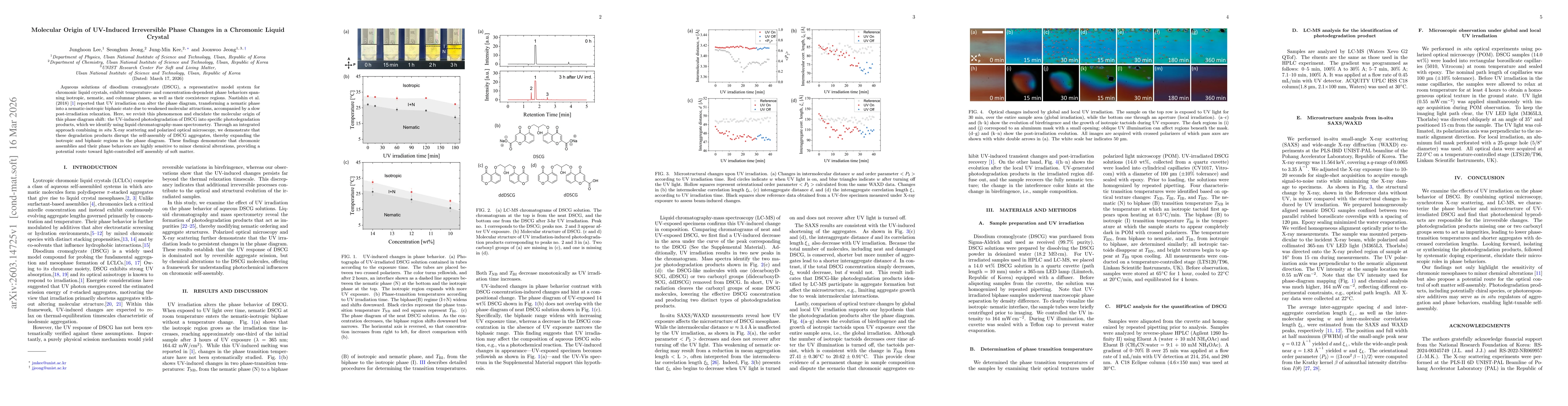 Thumbnail for Molecular Origin of UV-Induced Irreversible Phase Changes in a Chromonic Liquid Crystal