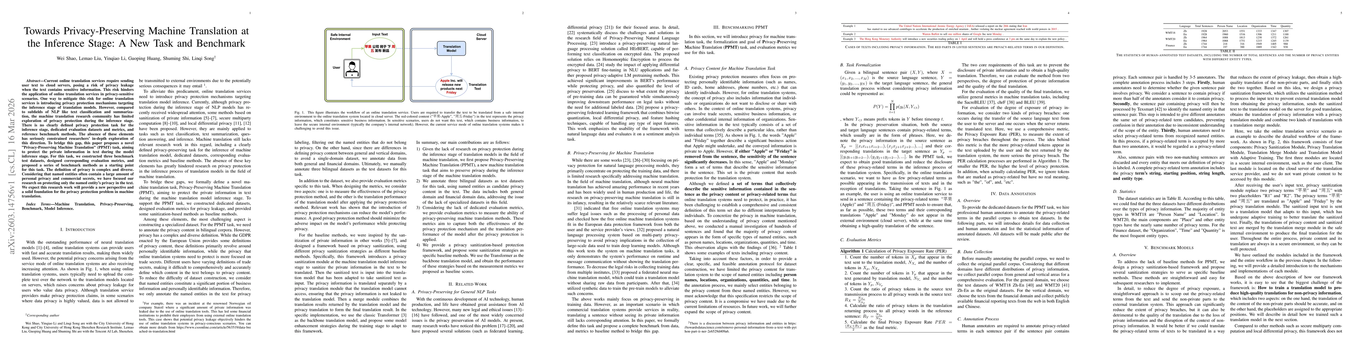 Thumbnail for Towards Privacy-Preserving Machine Translation at the Inference Stage: A New Task and Benchmark