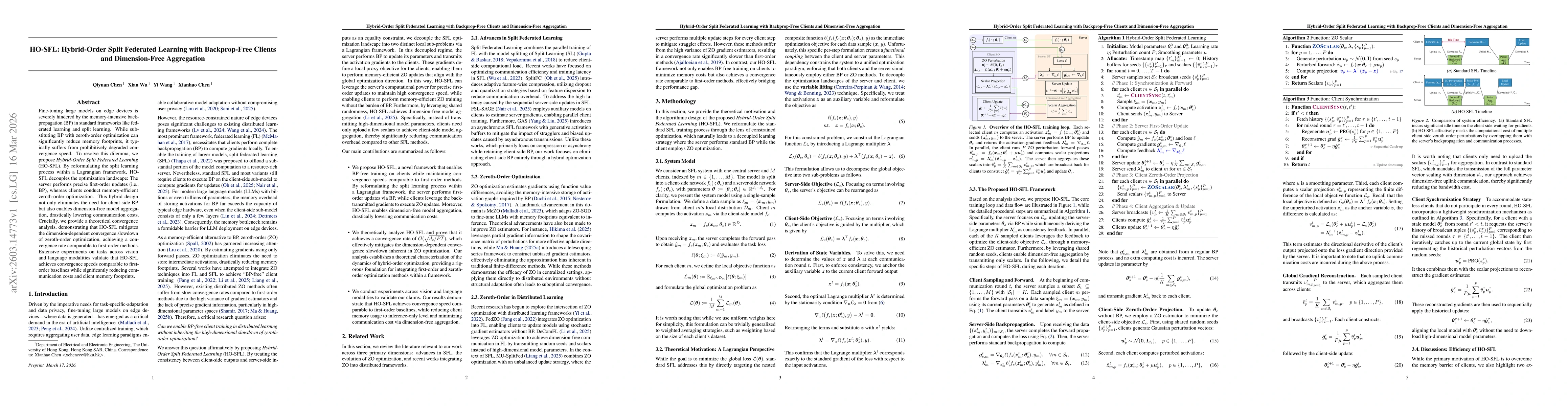 Thumbnail for HO-SFL: Hybrid-Order Split Federated Learning with Backprop-Free Clients and Dimension-Free Aggregation
