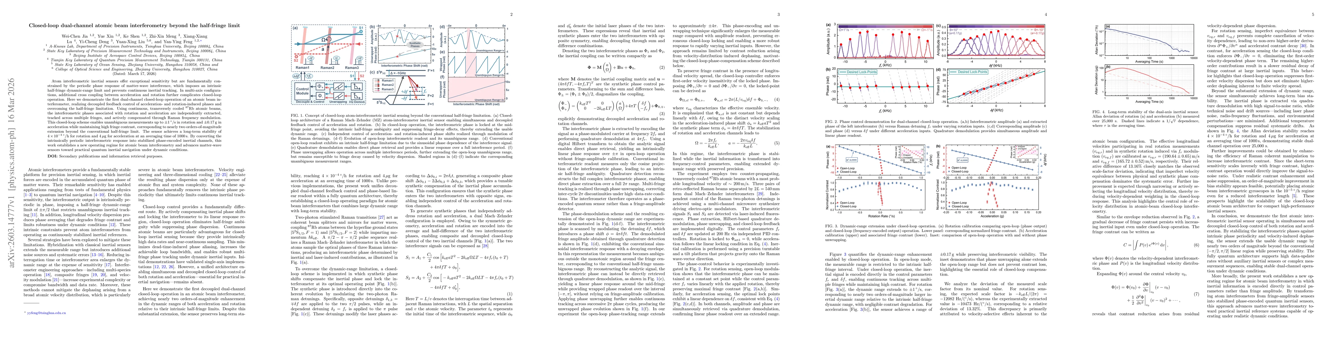 Thumbnail for Closed-loop dual-channel atomic beam interferometry beyond the half-fringe limit