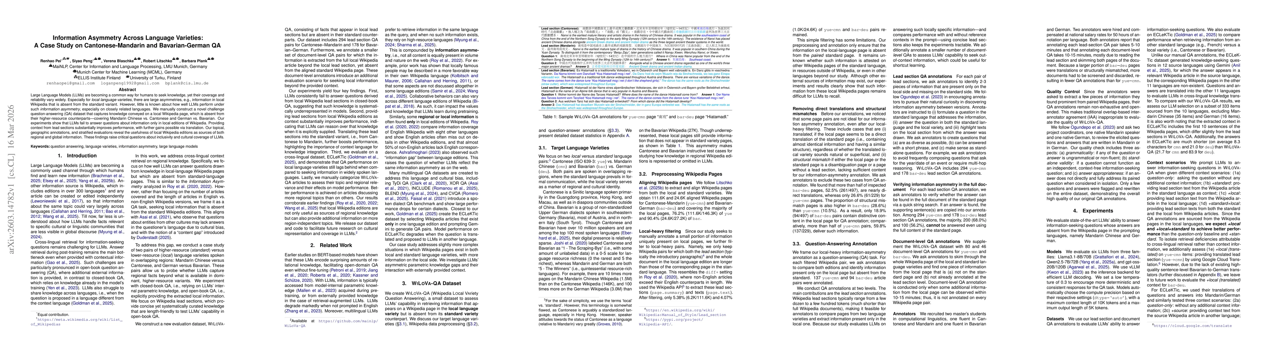 Thumbnail for Information Asymmetry across Language Varieties: A Case Study on Cantonese-Mandarin and Bavarian-German QA
