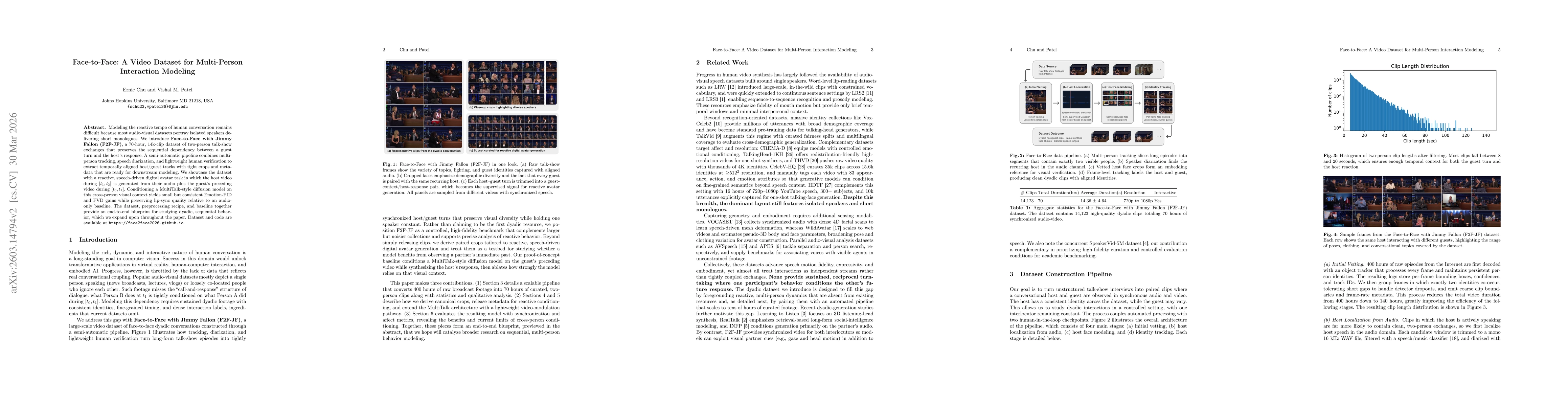 Thumbnail for Face-to-Face: A Video Dataset for Multi-Person Interaction Modeling
