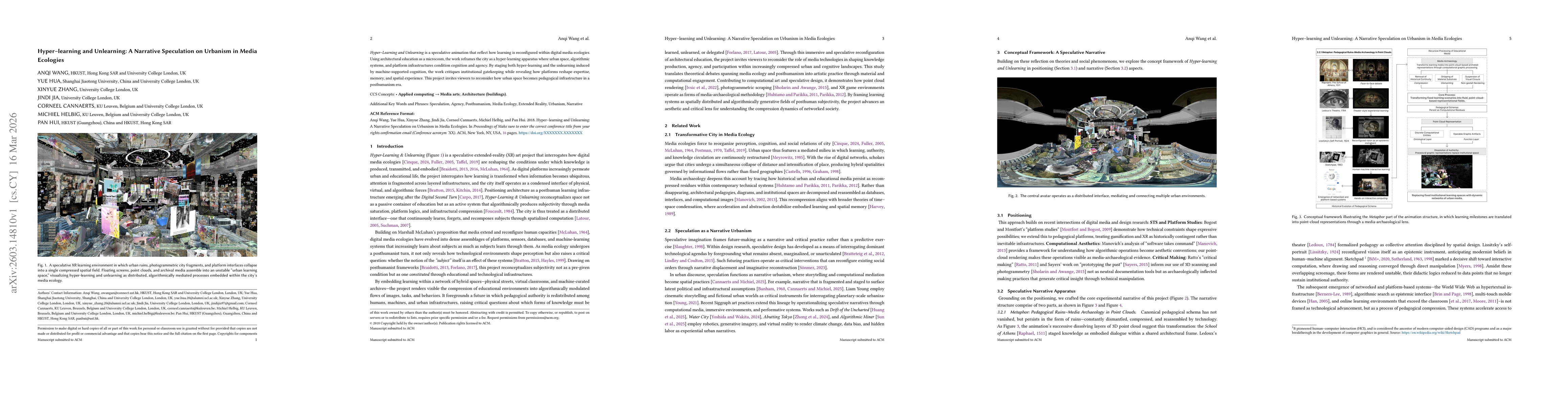 Thumbnail for Hyper-learning and Unlearning: A Narrative Speculation on Urbanism in Media Ecologies
