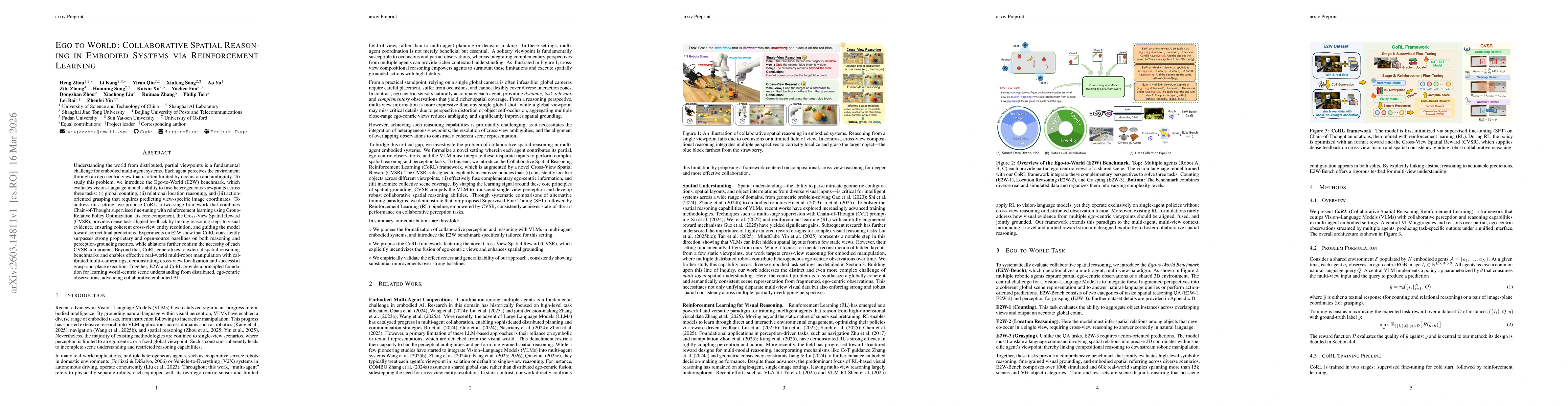 Thumbnail for Ego to World: Collaborative Spatial Reasoning in Embodied Systems via Reinforcement Learning