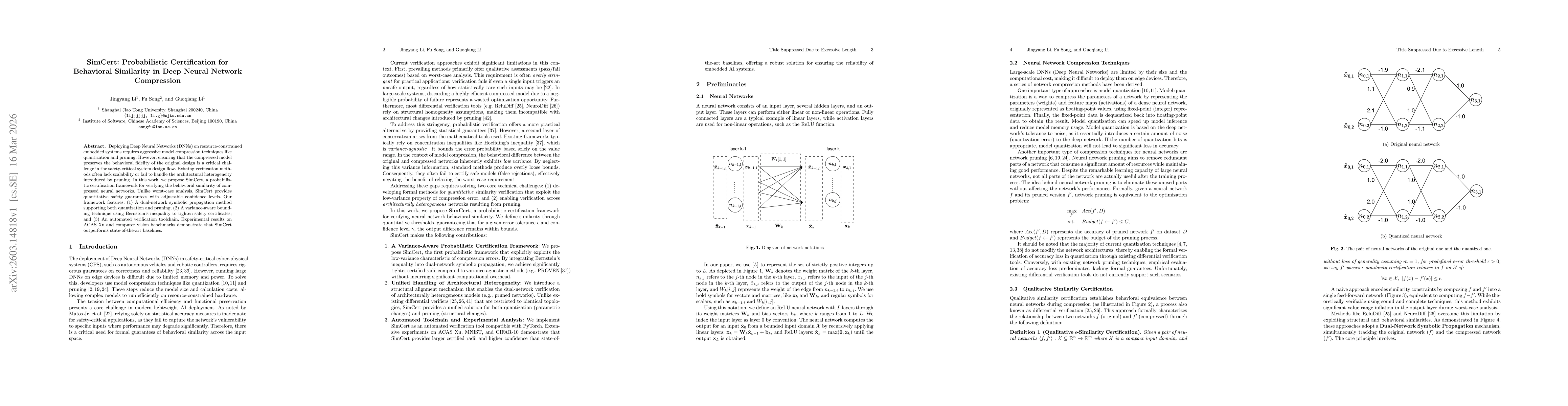 Thumbnail for SimCert: Probabilistic Certification for Behavioral Similarity in Deep Neural Network Compression