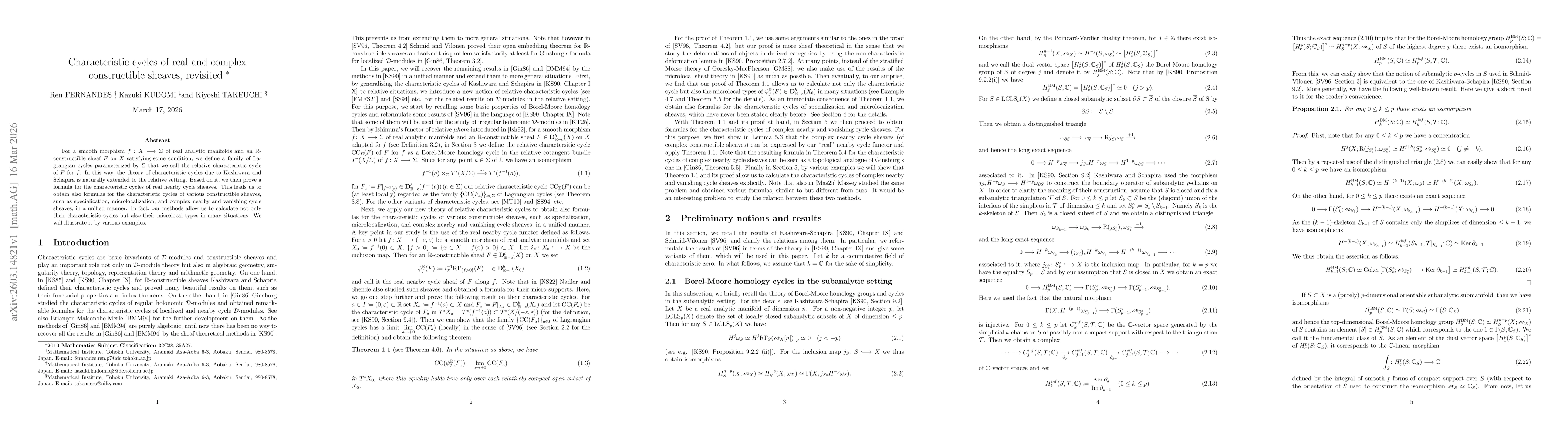 Thumbnail for Characteristic cycles of real and complex constructible sheaves, revisited