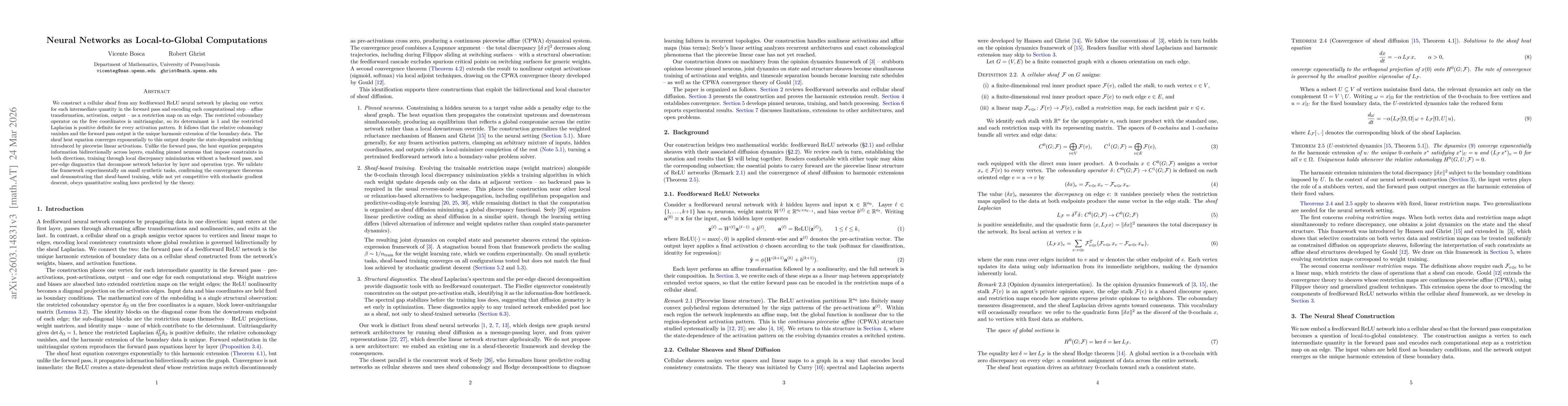 Thumbnail for Neural Networks as Local-to-Global Computations