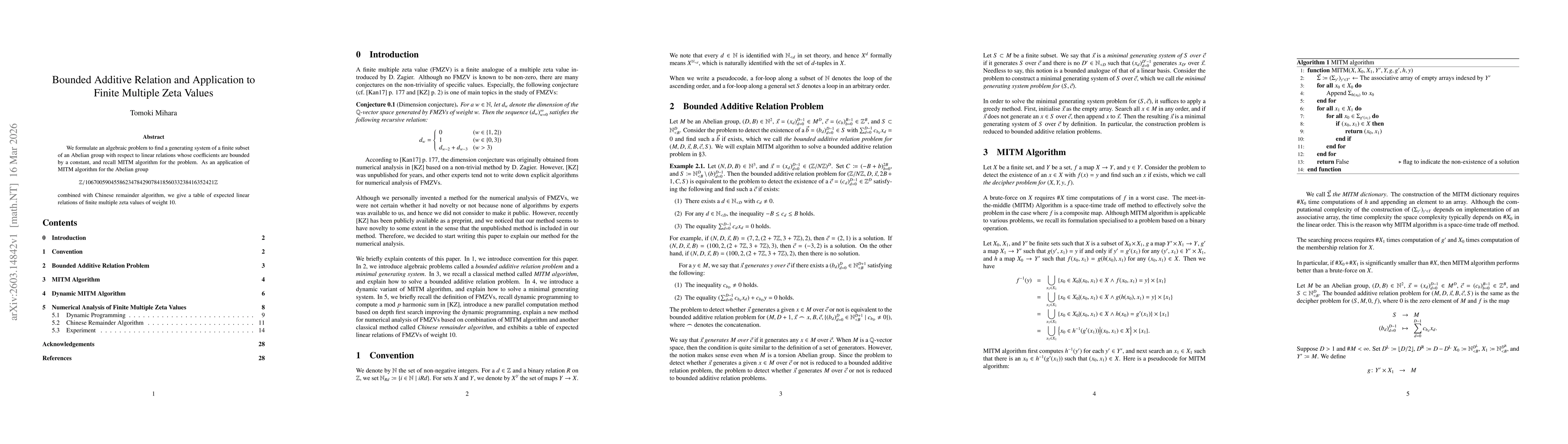 Thumbnail for Bounded Additive Relation and Application to Finite Multiple Zeta Values