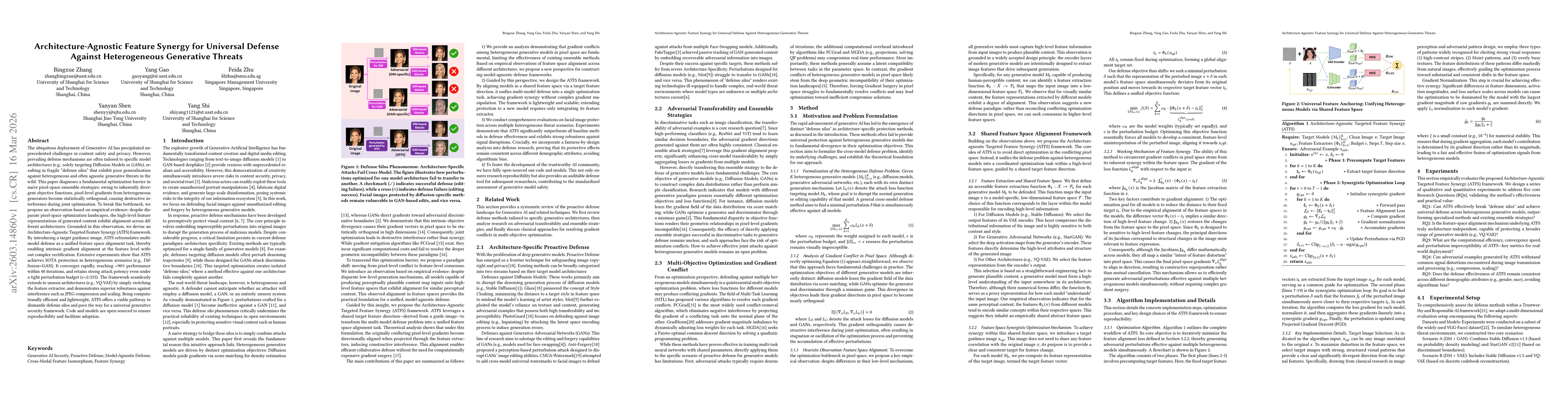Thumbnail for Architecture-Agnostic Feature Synergy for Universal Defense Against Heterogeneous Generative Threats