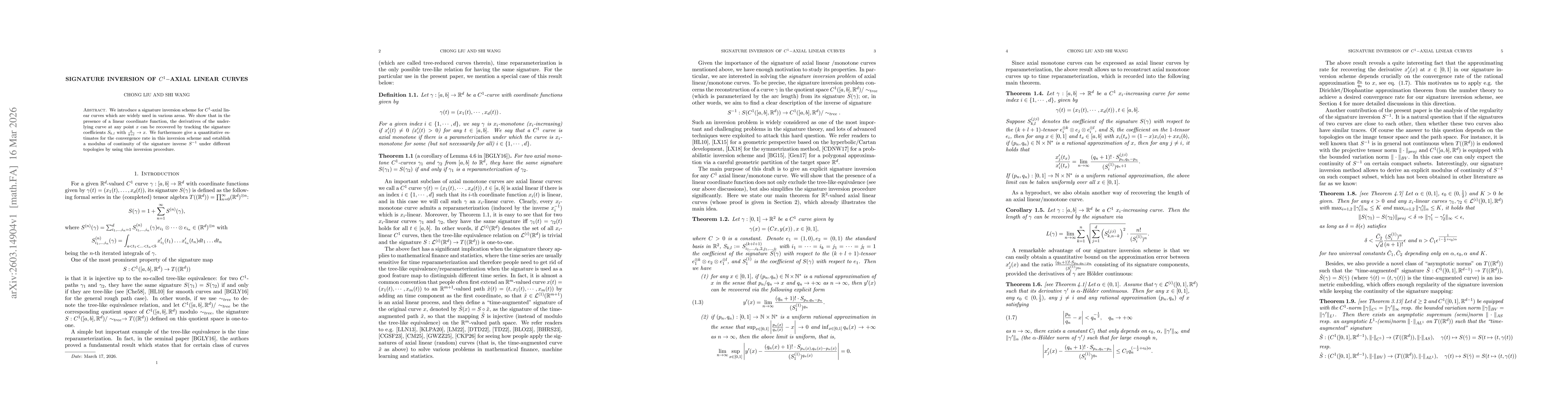Thumbnail for Signature inversion of $C^1-$axial linear curves
