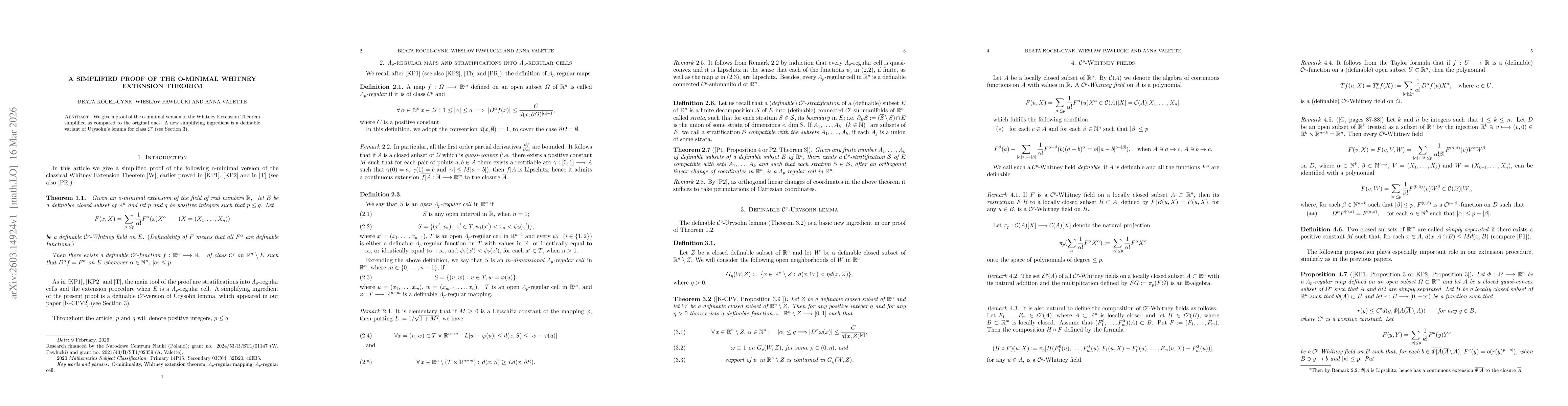 Thumbnail for A simplified proof of the o-minimal Whitney Extension Theorem