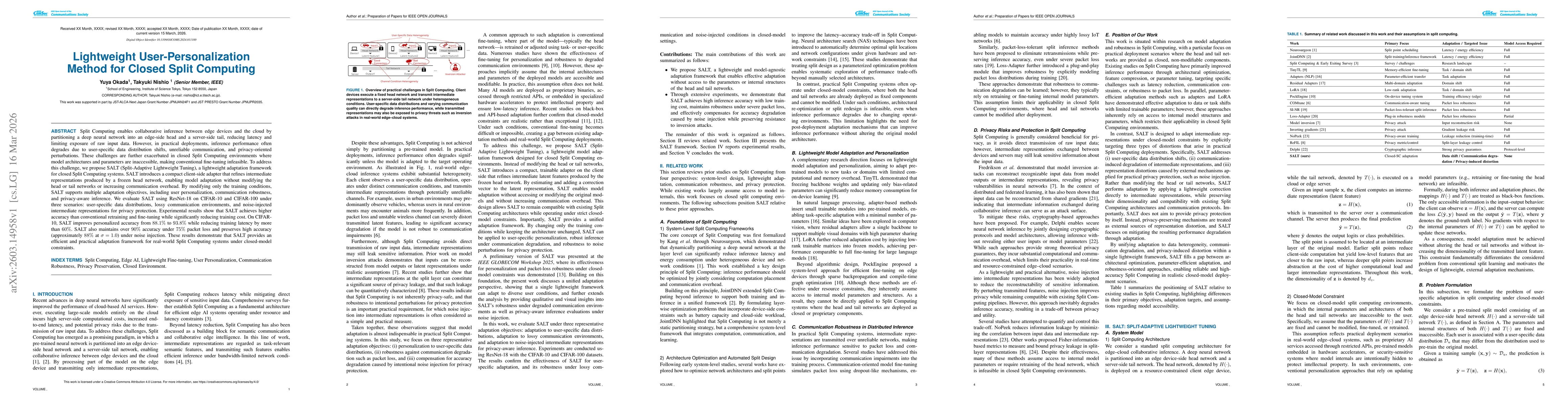 Thumbnail for Lightweight User-Personalization Method for Closed Split Computing