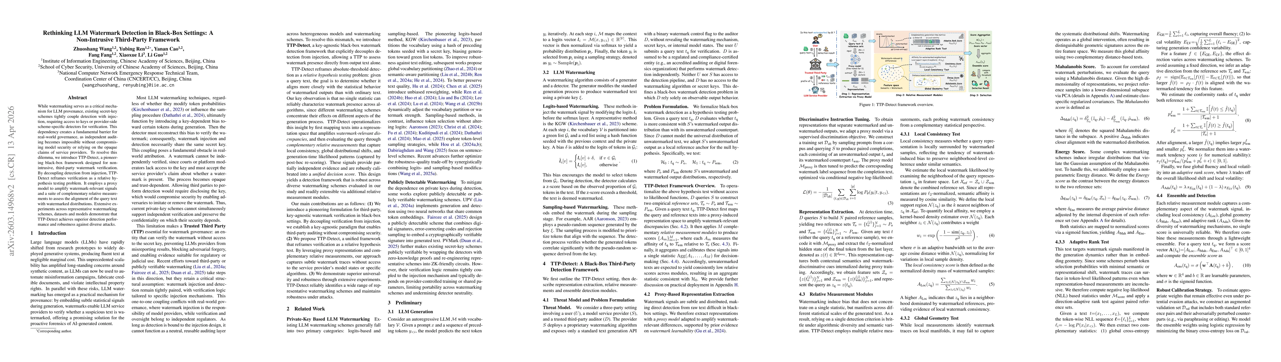 Thumbnail for Rethinking LLM Watermark Detection in Black-Box Settings: A Non-Intrusive Third-Party Framework