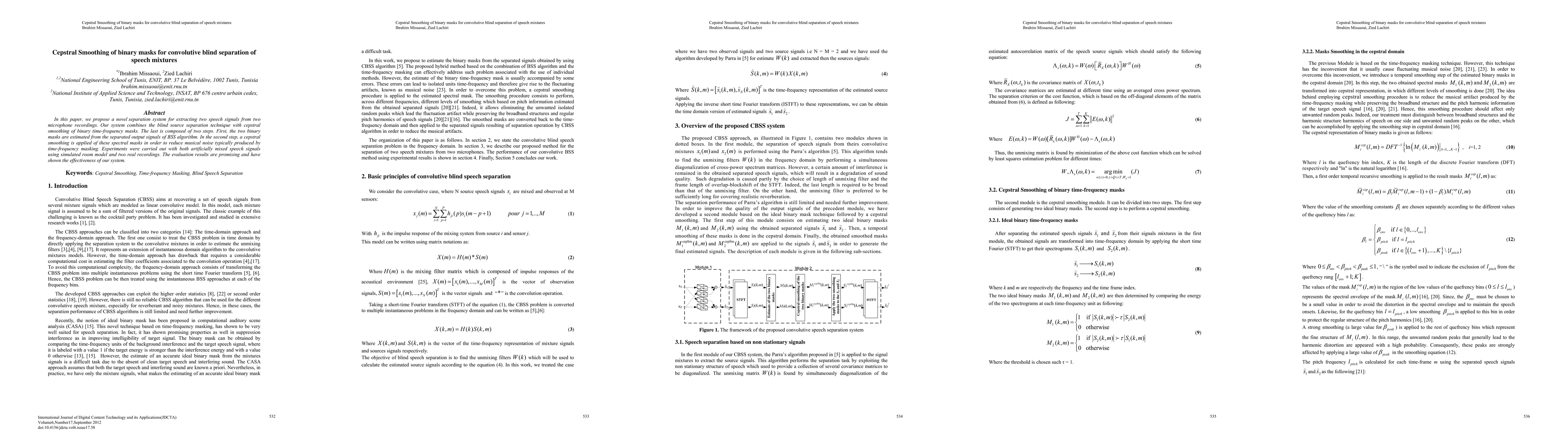 Thumbnail for Cepstral Smoothing of Binary Masks for Convolutive Blind Separation of Speech Mixtures
