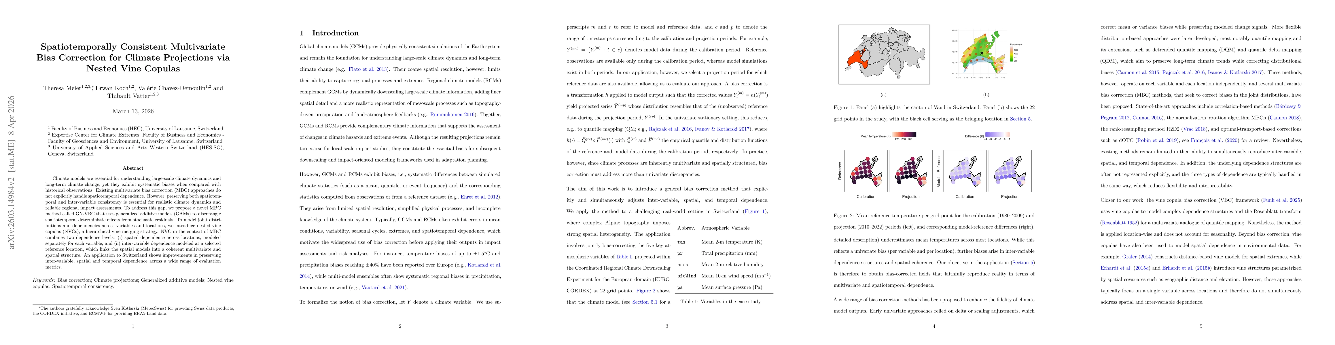 Thumbnail for Spatiotemporally Consistent Multivariate Bias Correction for Climate Projections via Nested Vine Copulas
