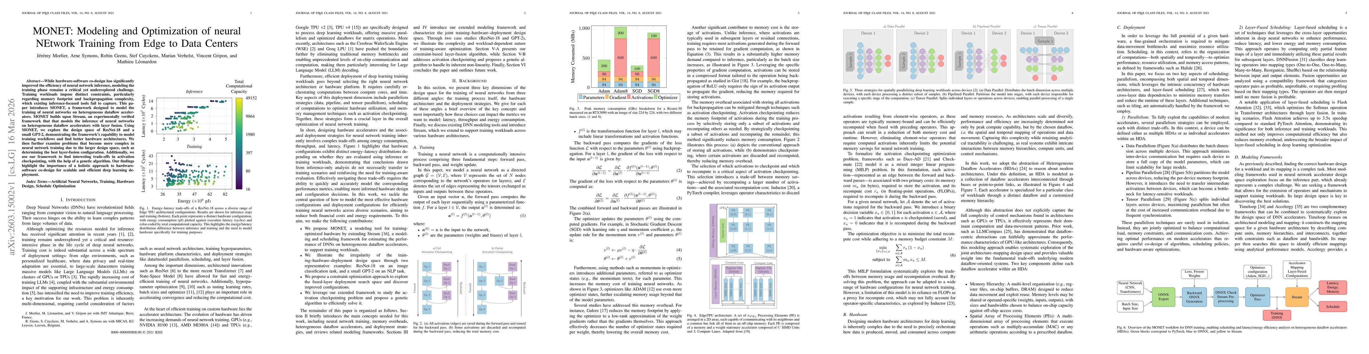 Thumbnail for MONET: Modeling and Optimization of neural NEtwork Training from Edge to Data Centers