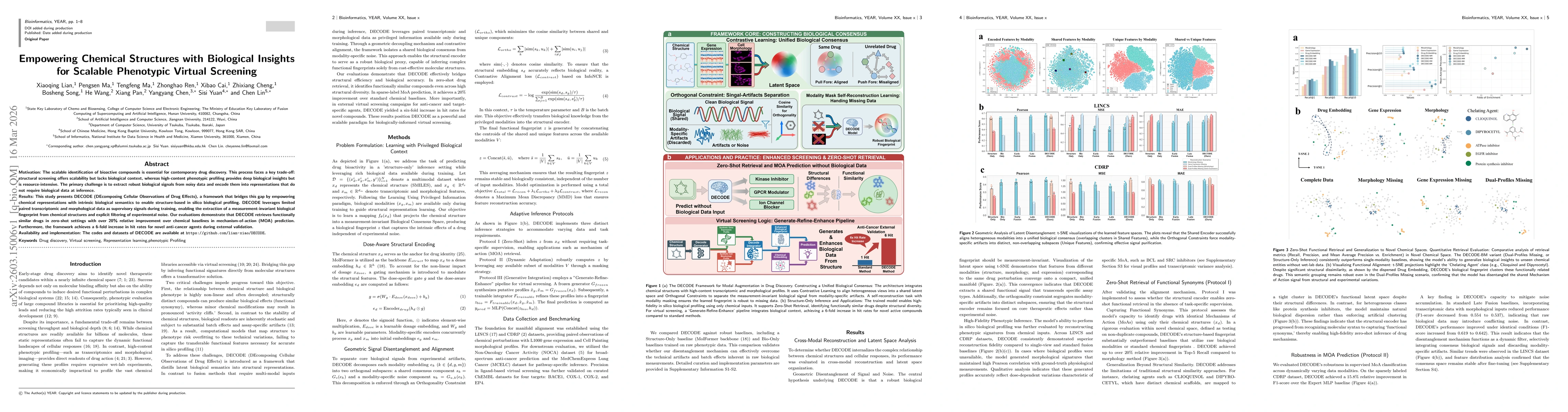 Thumbnail for Empowering Chemical Structures with Biological Insights for Scalable Phenotypic Virtual Screening