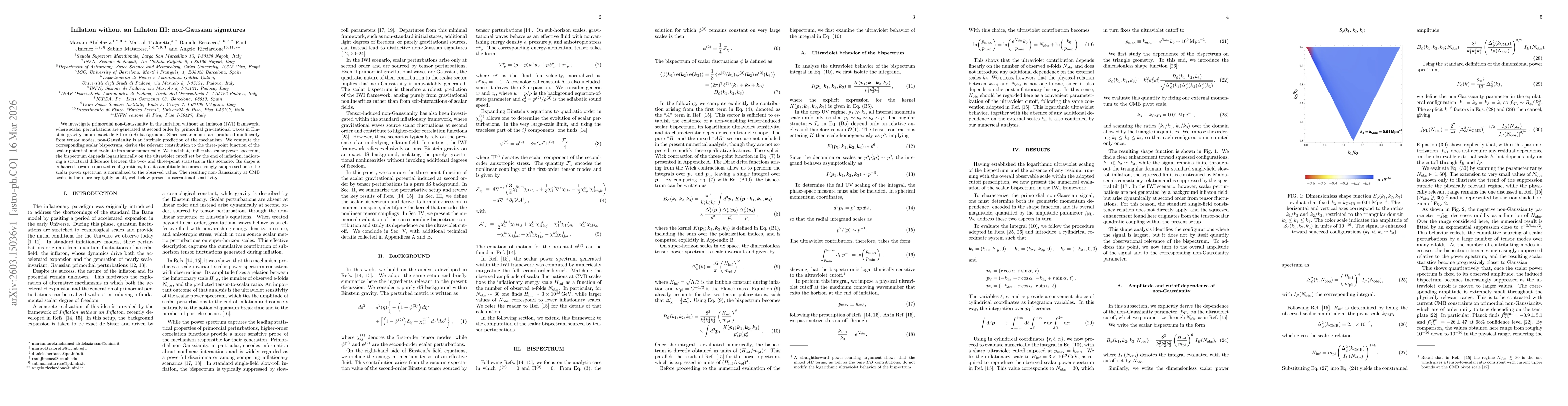 Thumbnail for Inflation without an Inflaton III: non-Gaussian signatures