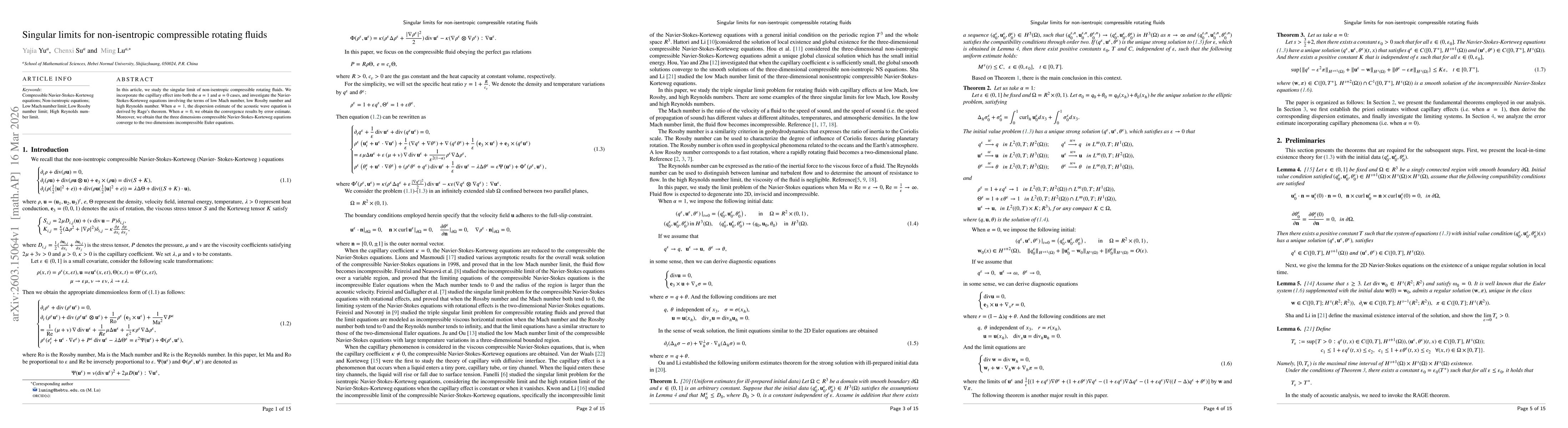Thumbnail for Singular limits for non-isentropic compressible rotating fluids