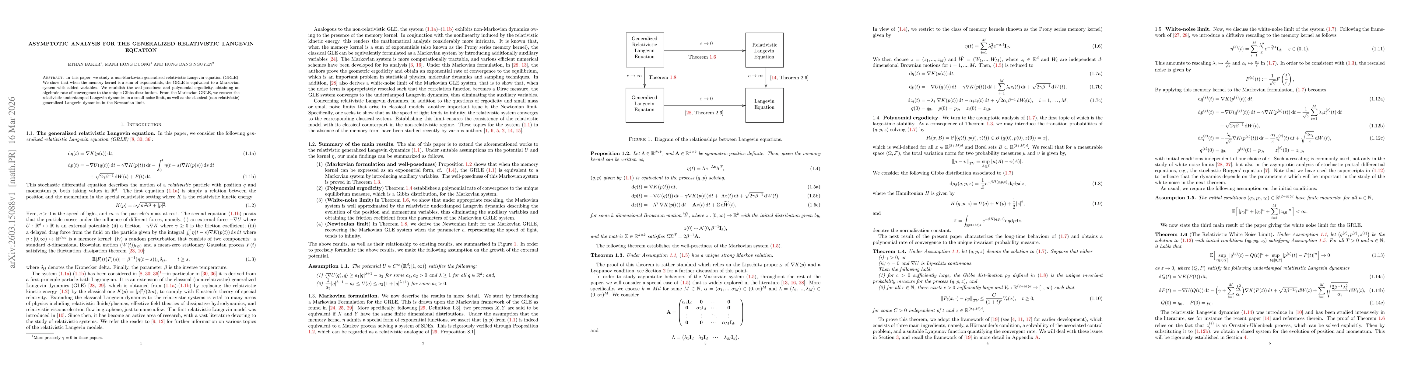 Thumbnail for Asymptotic analysis for the Generalized Relativistic Langevin Equation