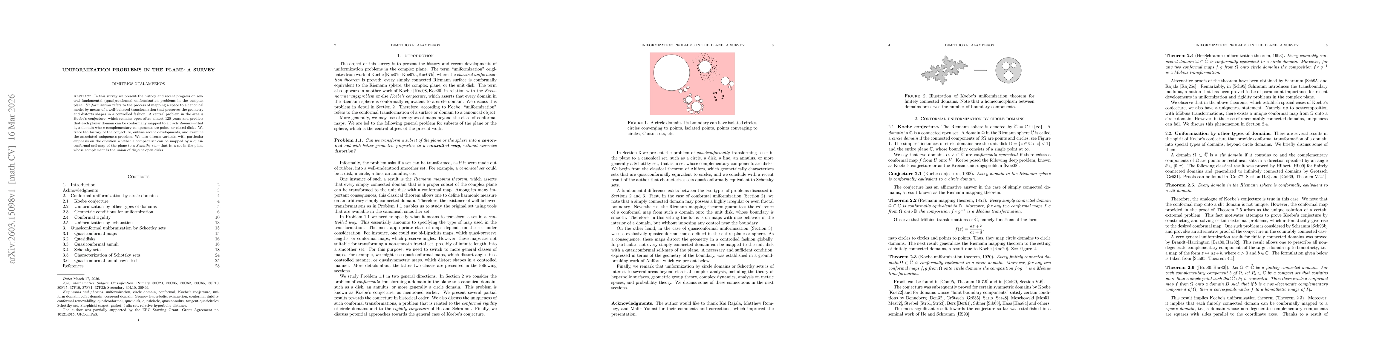 Thumbnail for Uniformization problems in the plane: A survey