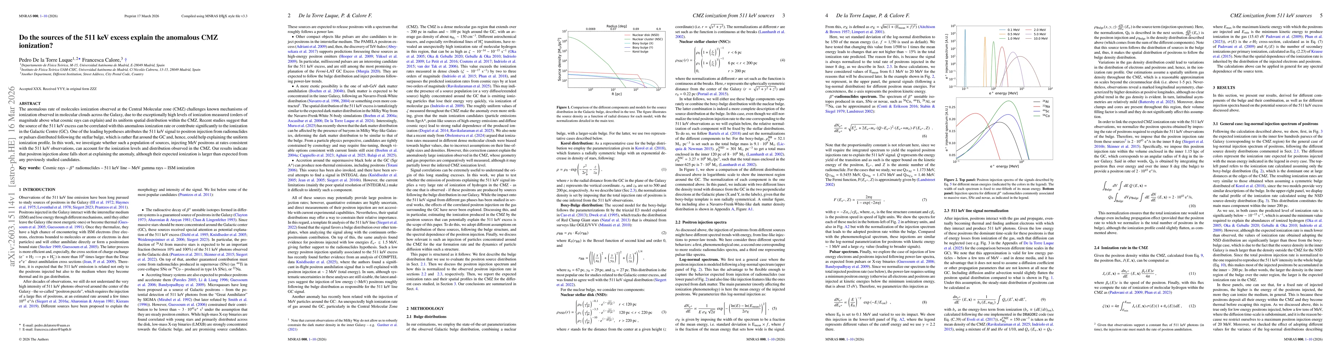 Thumbnail for Do the sources of the 511 keV excess explain the anomalous CMZ ionization?