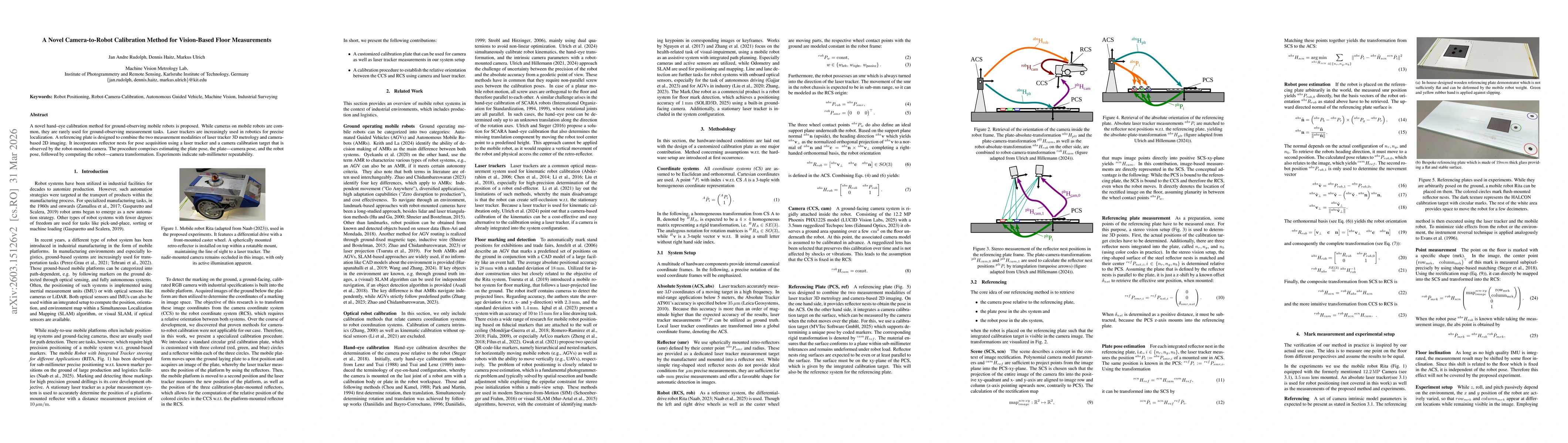 Thumbnail for A Novel Camera-to-Robot Calibration Method for Vision-Based Floor Measurements
