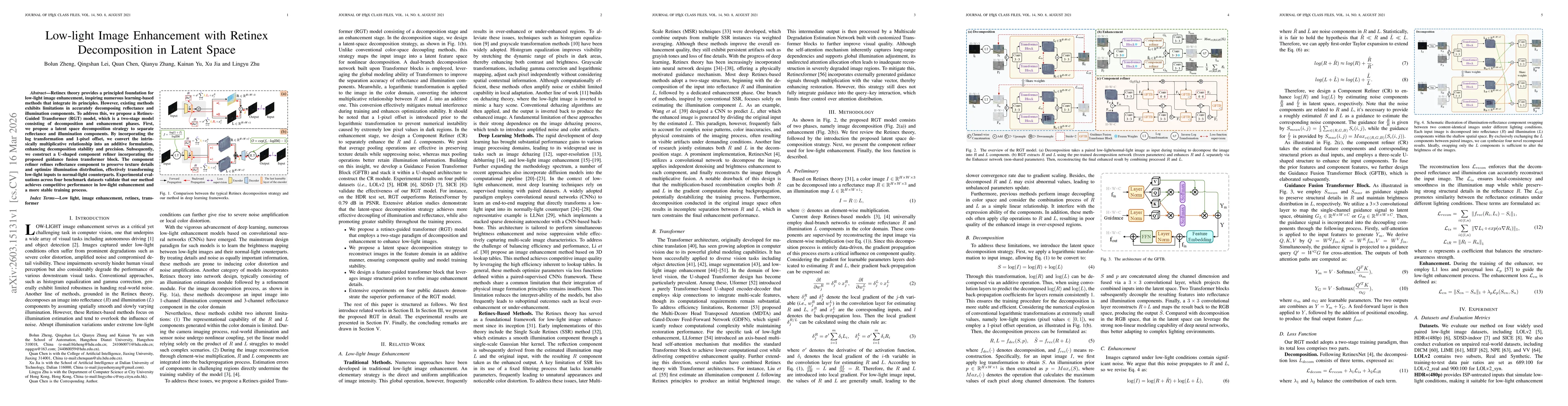 Thumbnail for Low-light Image Enhancement with Retinex Decomposition in Latent Space