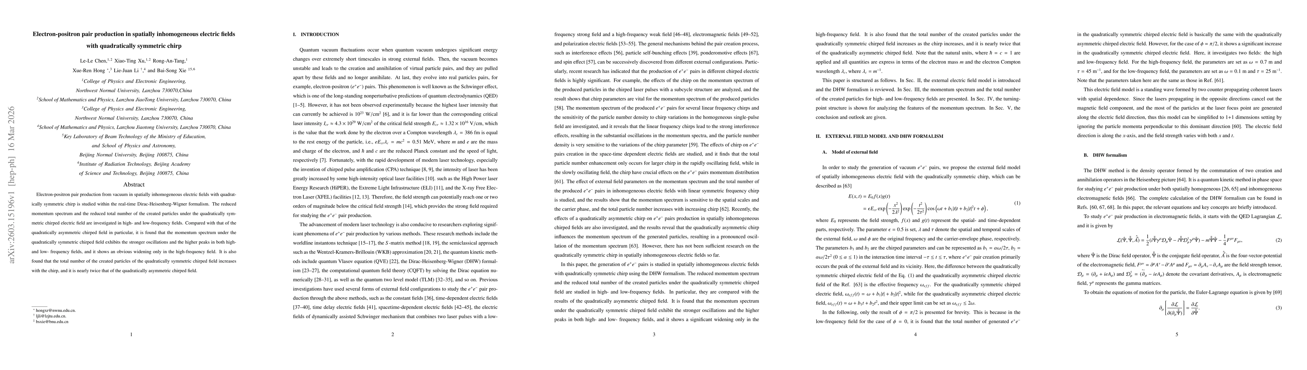 Thumbnail for Electron-positron pair production in spatially inhomogeneous electric fields with quadratically symmetric chirp