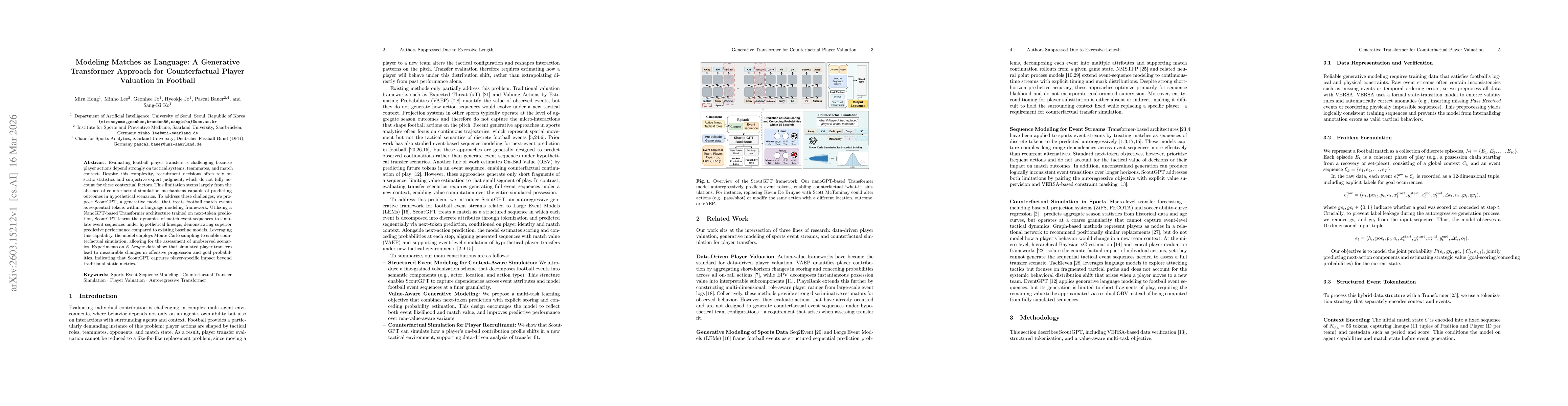 Thumbnail for Modeling Matches as Language: A Generative Transformer Approach for Counterfactual Player Valuation in Football