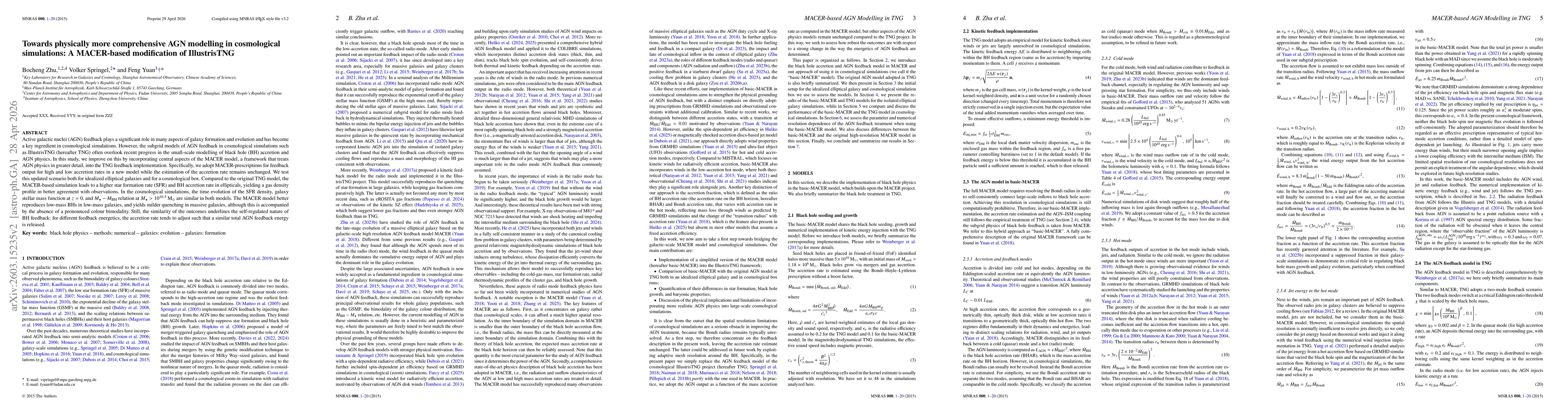 Thumbnail for Towards physically more comprehensive AGN modelling in cosmological simulations: A MACER-based modification of IllustrisTNG