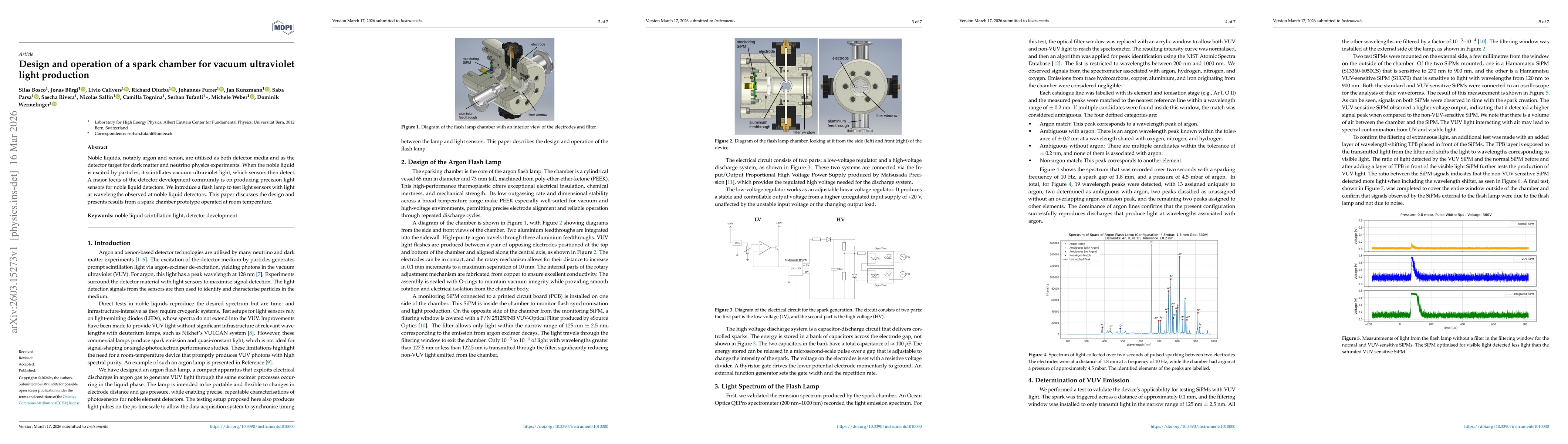 Thumbnail for Design and operation of a spark chamber for vacuum ultraviolet light production