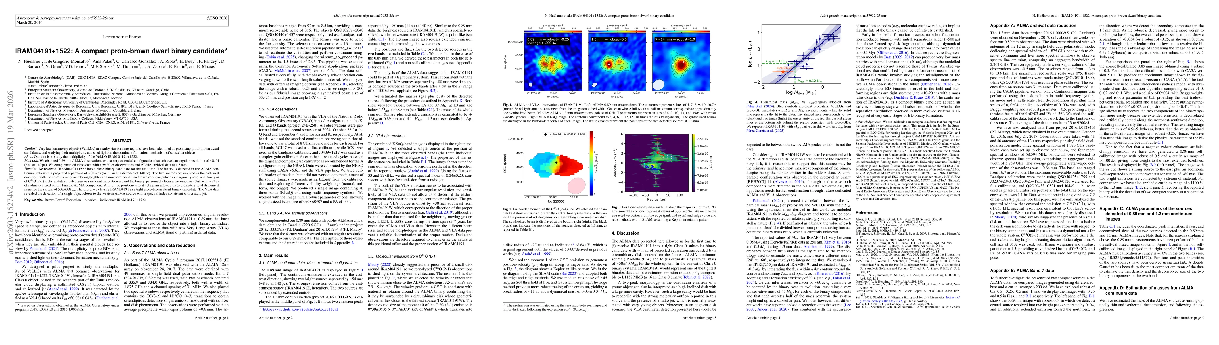 Thumbnail for IRAM 04191+1522: a compact proto-brown dwarf binary candidate