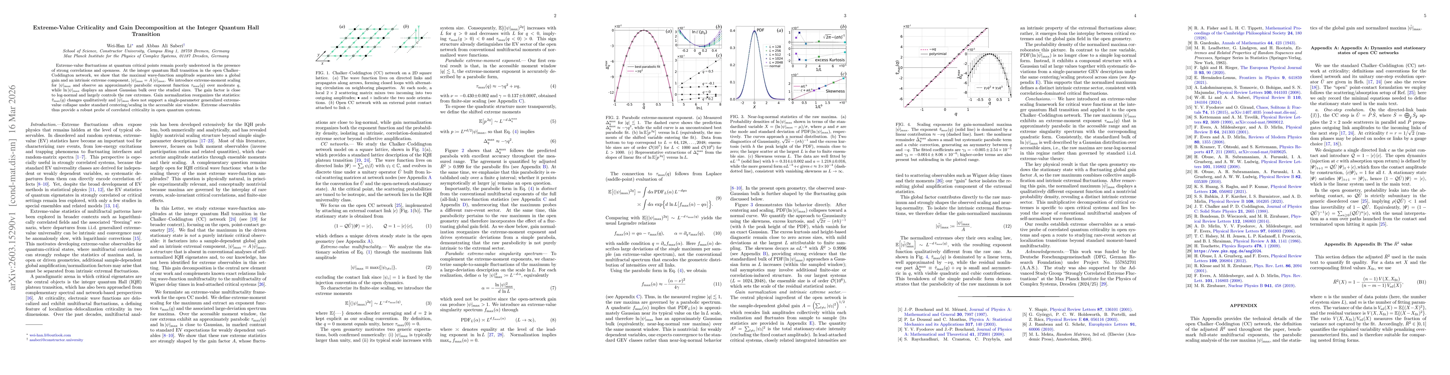 Thumbnail for Extreme-Value Criticality and Gain Decomposition at the Integer Quantum Hall Transition