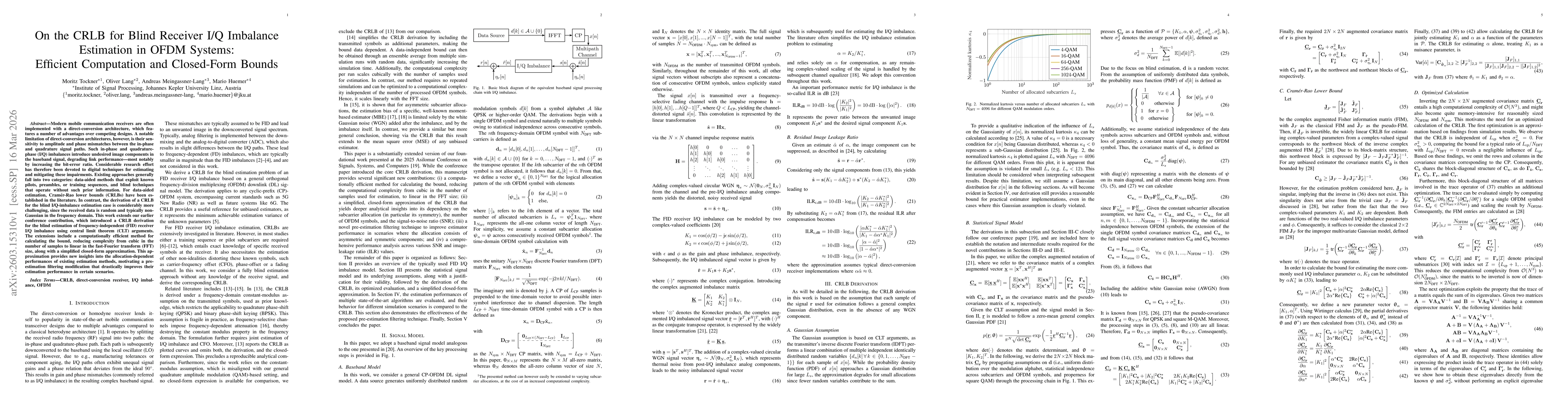 Thumbnail for On the CRLB for Blind Receiver I/Q Imbalance Estimation in OFDM Systems: Efficient Computation and Closed-Form Bounds