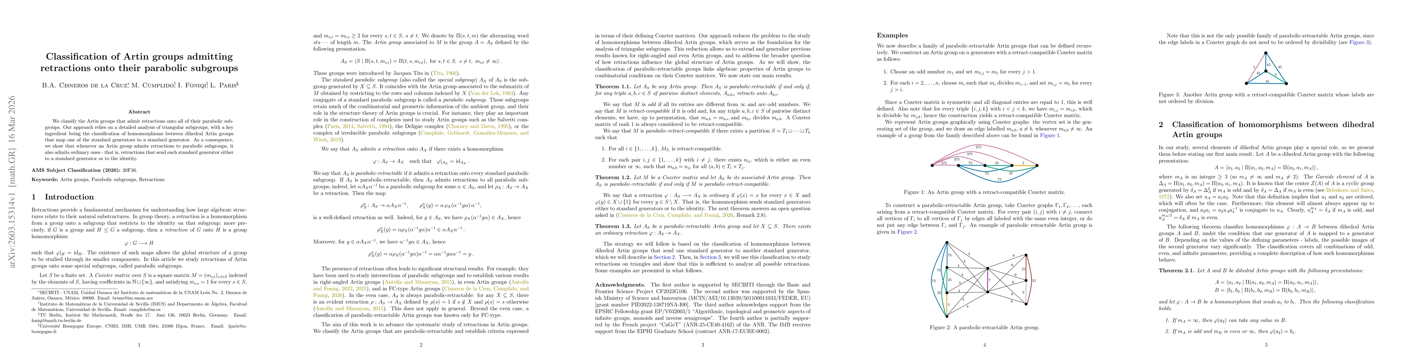 Thumbnail for Classification of Artin groups admitting retractions onto their parabolic subgroups