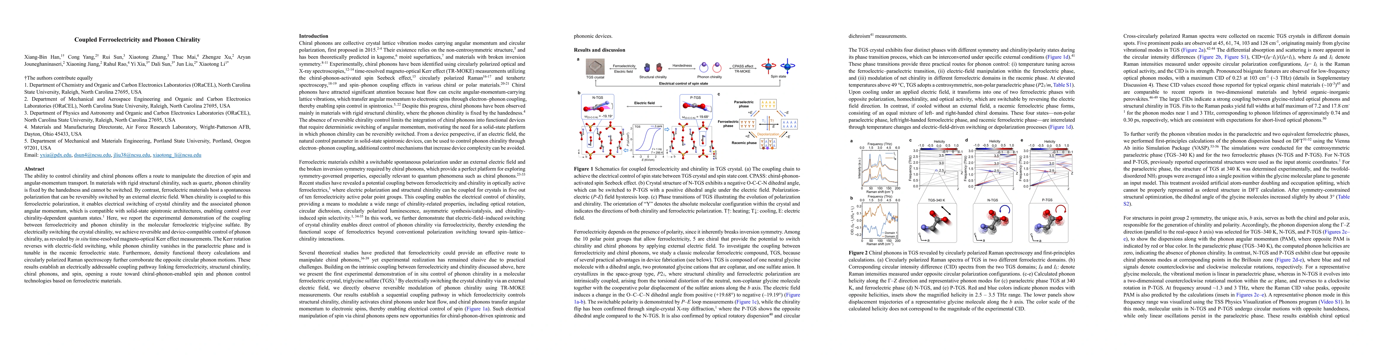 Thumbnail for Coupled Ferroelectricity and Phonon Chirality