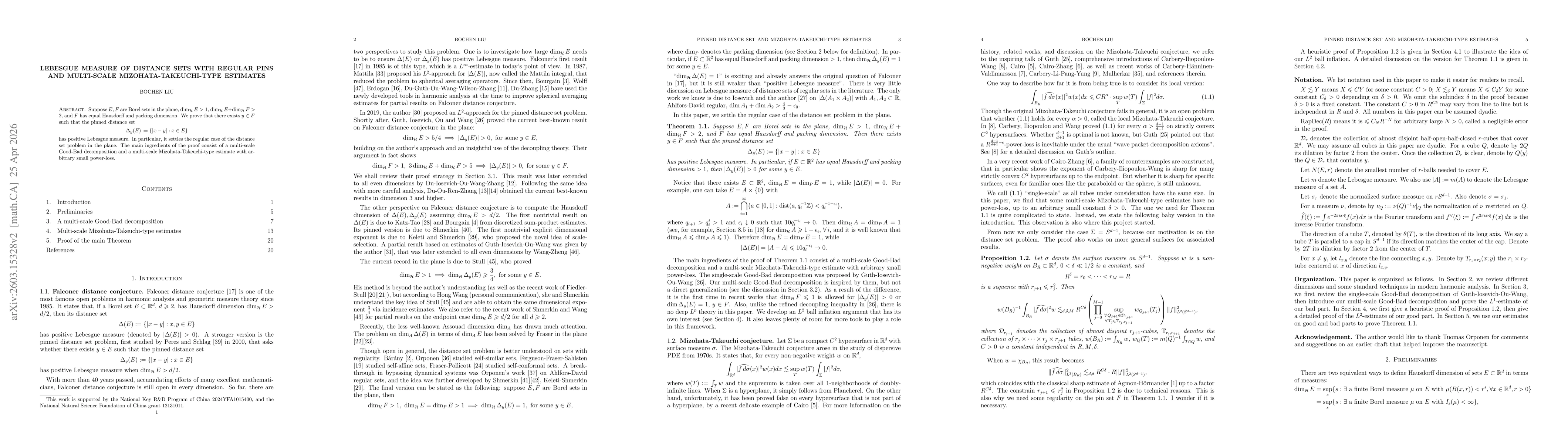 Thumbnail for Lebesgue measure of distance sets with regular pins and multi-scale Mizohata-Takeuchi-type estimates