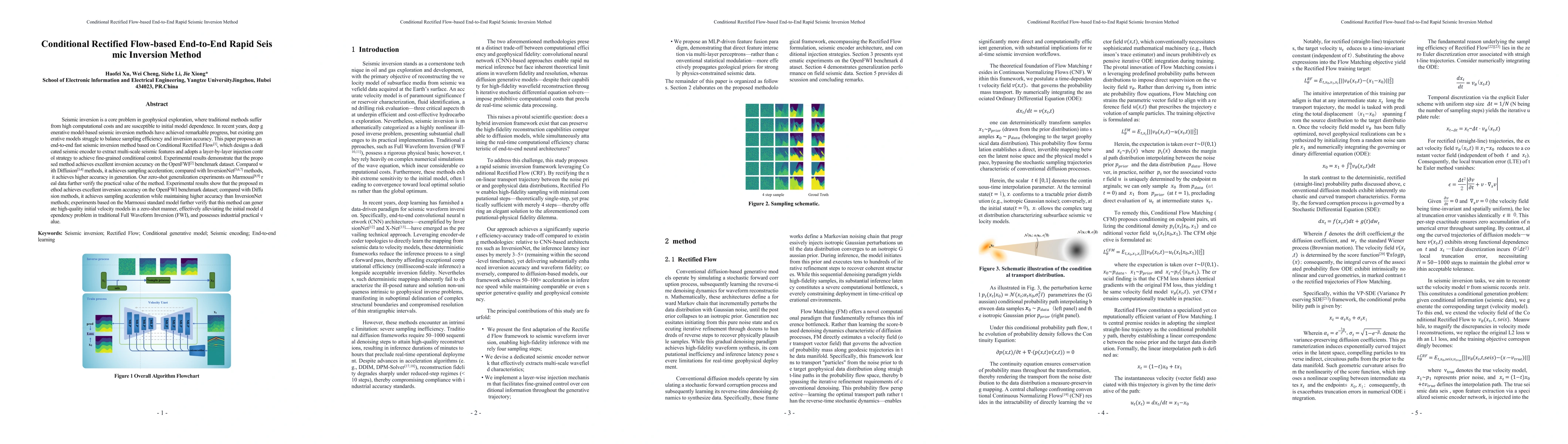 Thumbnail for Conditional Rectified Flow-based End-to-End Rapid Seismic Inversion Method