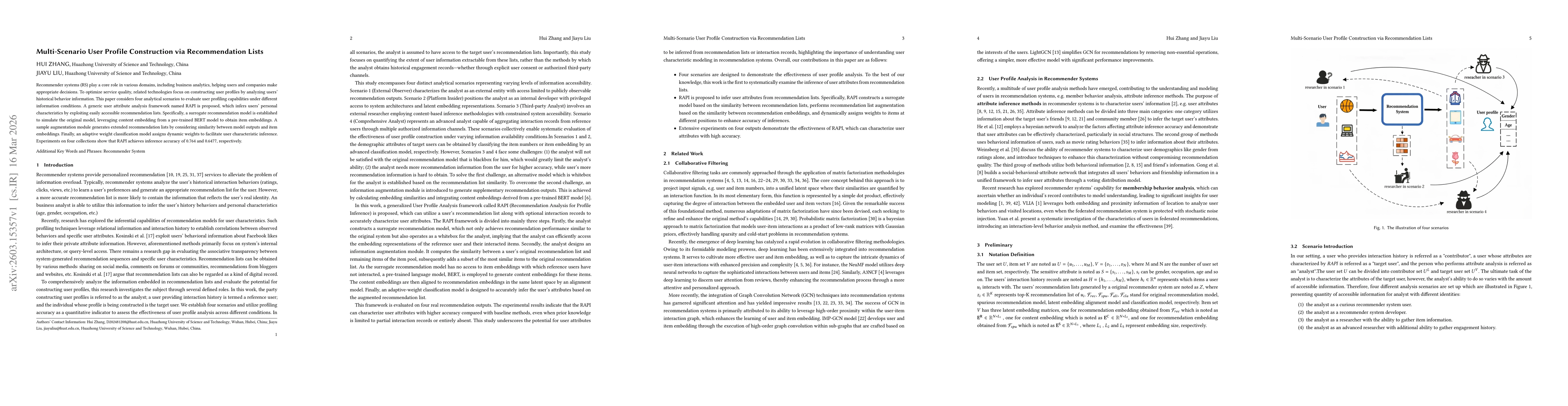 Thumbnail for Multi-Scenario User Profile Construction via Recommendation Lists
