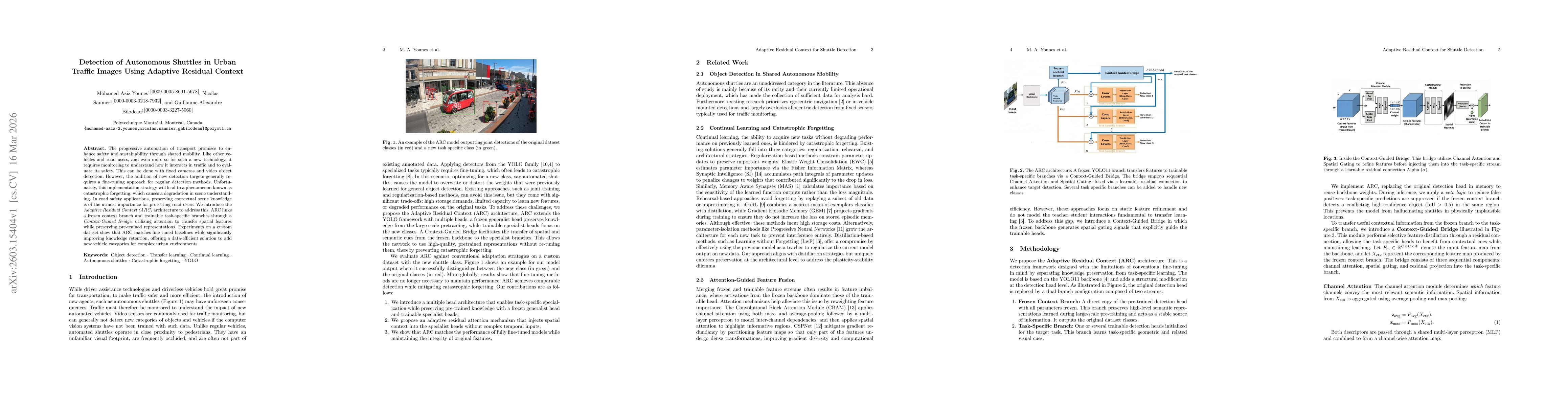Thumbnail for Detection of Autonomous Shuttles in Urban Traffic Images Using Adaptive Residual Context