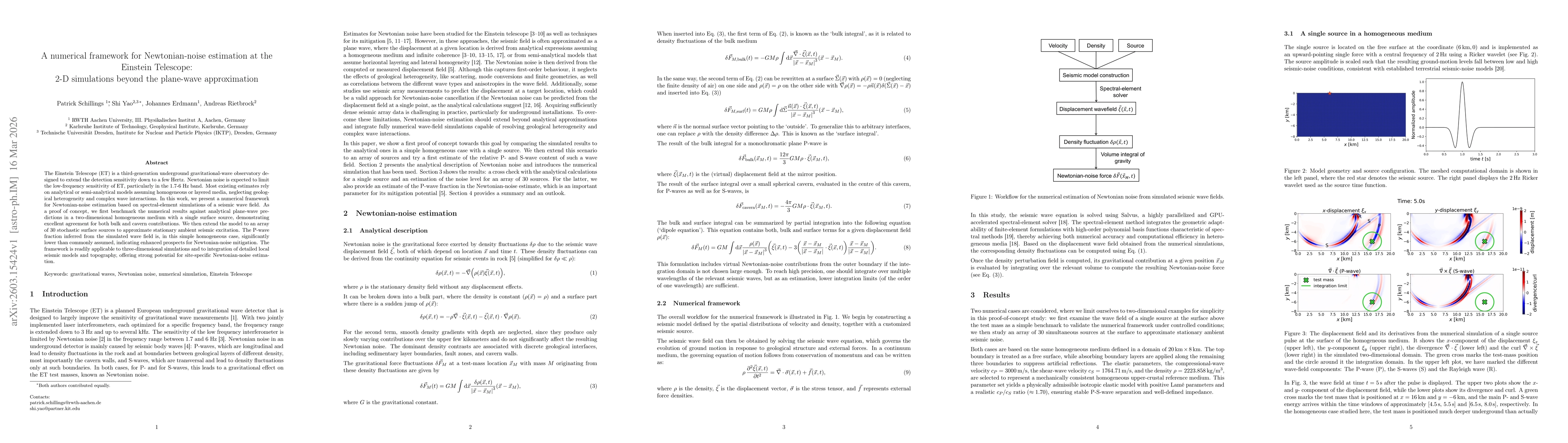 Thumbnail for A numerical framework for Newtonian-noise estimation at the Einstein Telescope: 2-D simulations beyond the plane-wave approximation