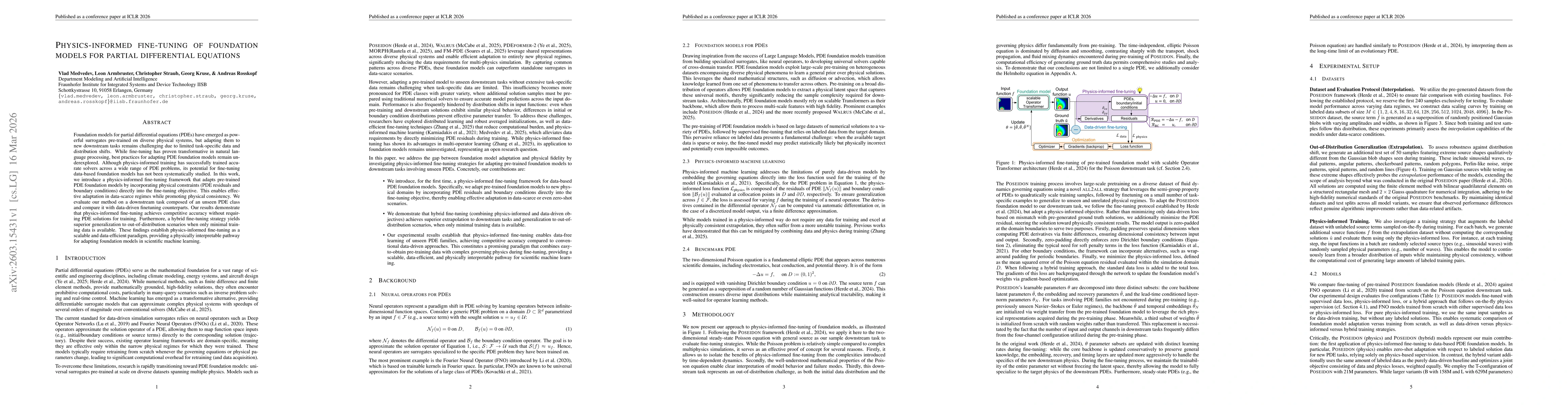 Thumbnail for Physics-informed fine-tuning of foundation models for partial differential equations