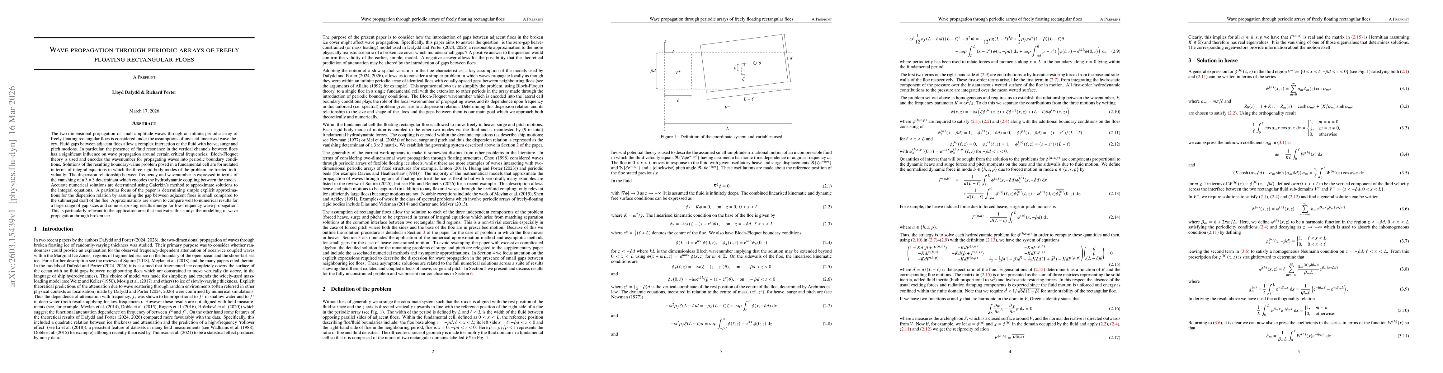 Thumbnail for Wave propagation through periodic arrays of freely floating rectangular floes