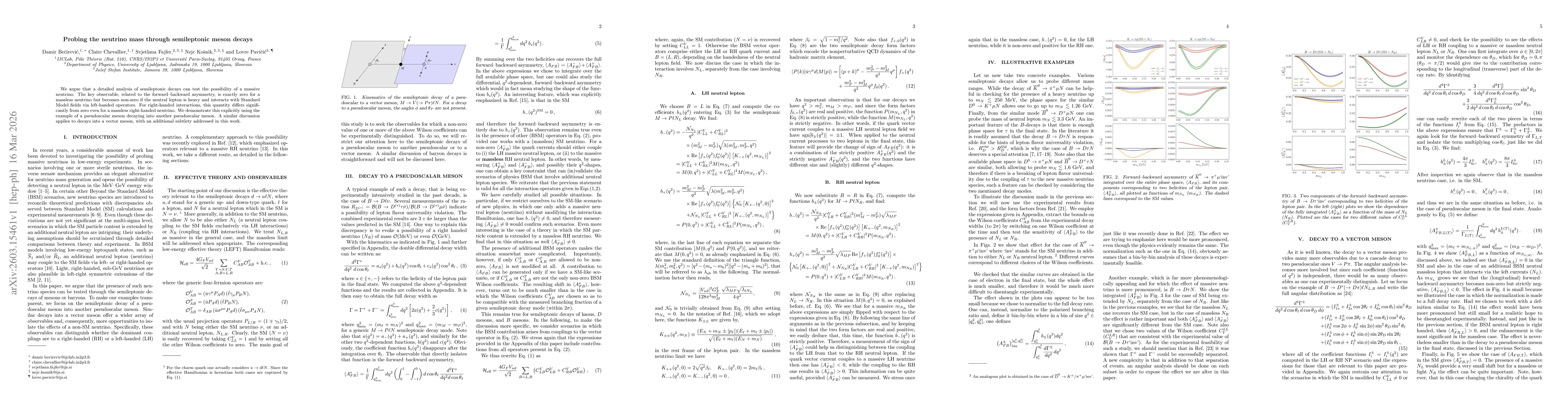 Thumbnail for Probing the neutrino mass through semileptonic meson decays