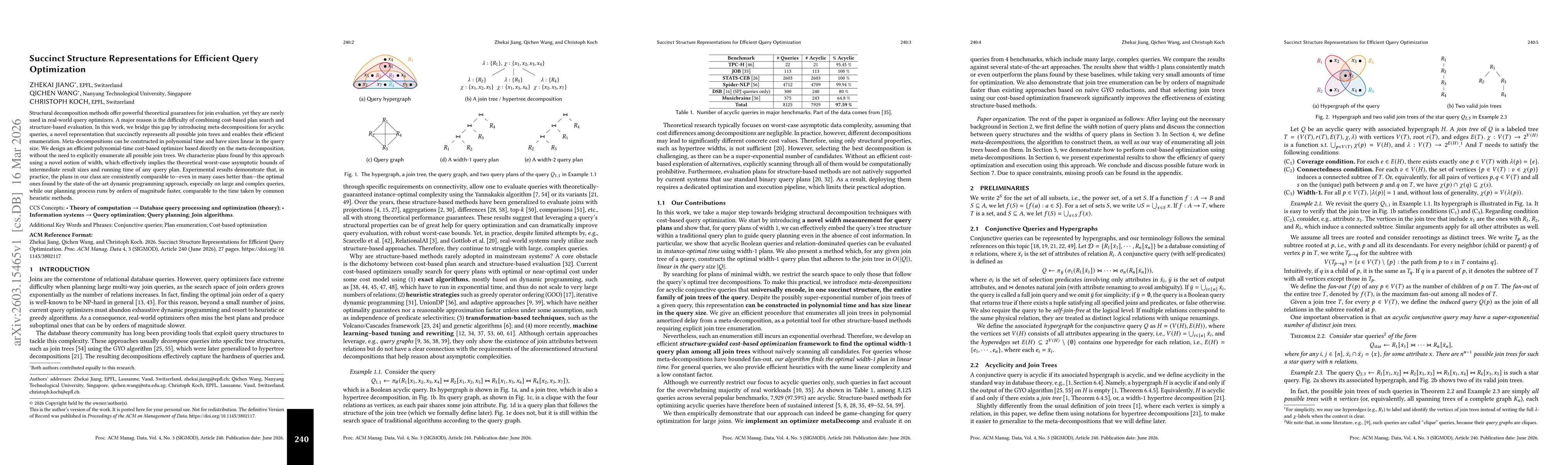 Thumbnail for Succinct Structure Representations for Efficient Query Optimization