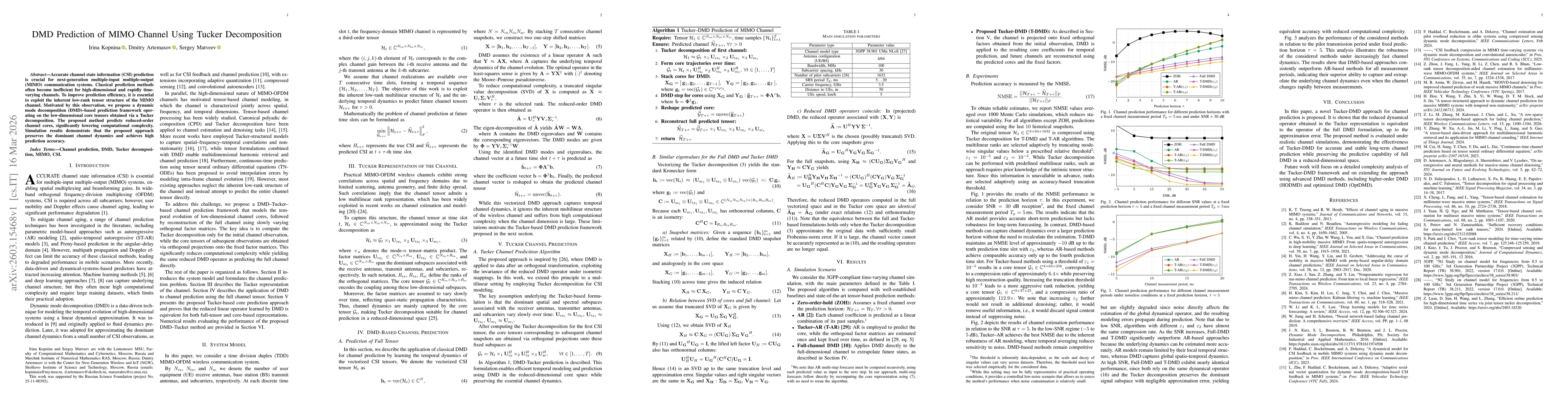 Thumbnail for DMD Prediction of MIMO Channel Using Tucker Decomposition