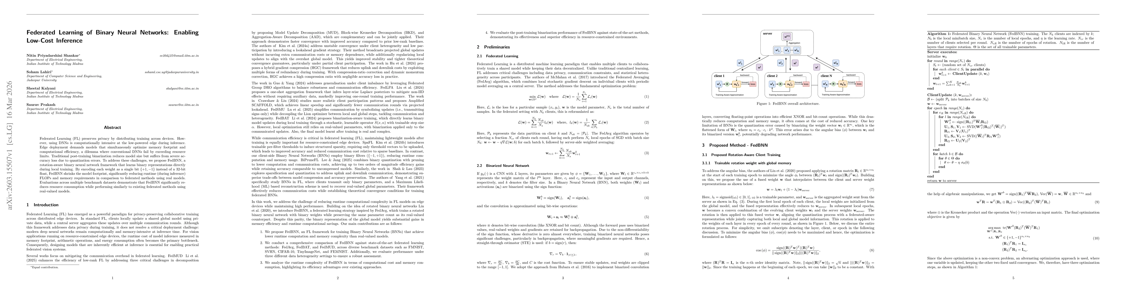 Thumbnail for Federated Learning of Binary Neural Networks: Enabling Low-Cost Inference